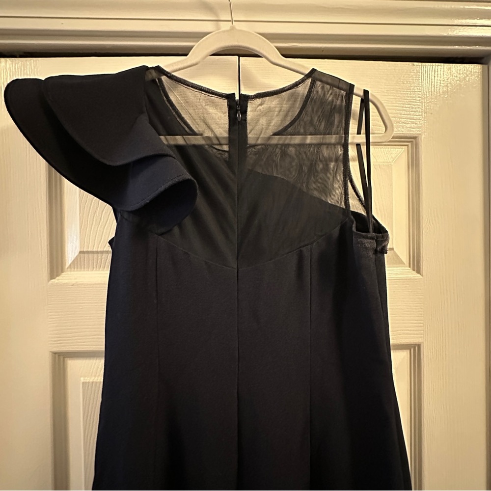 Navy blue formal long dress. Perfect for black tie fall or winter wedding size 8 - Picture 3 of 5